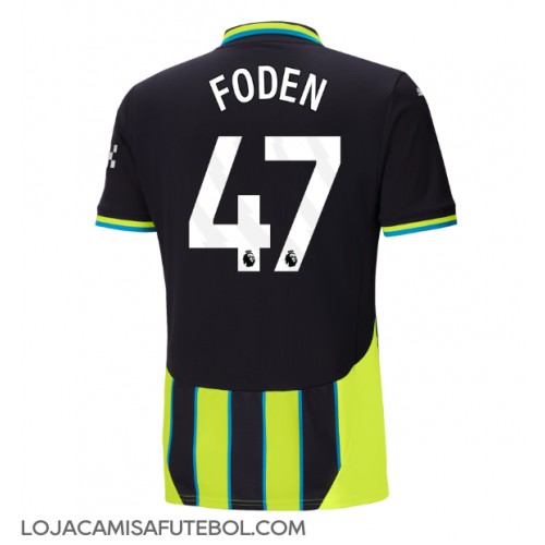 Camisa de Futebol Manchester City Phil Foden #47 Equipamento Secundário 2024-25 Manga Curta